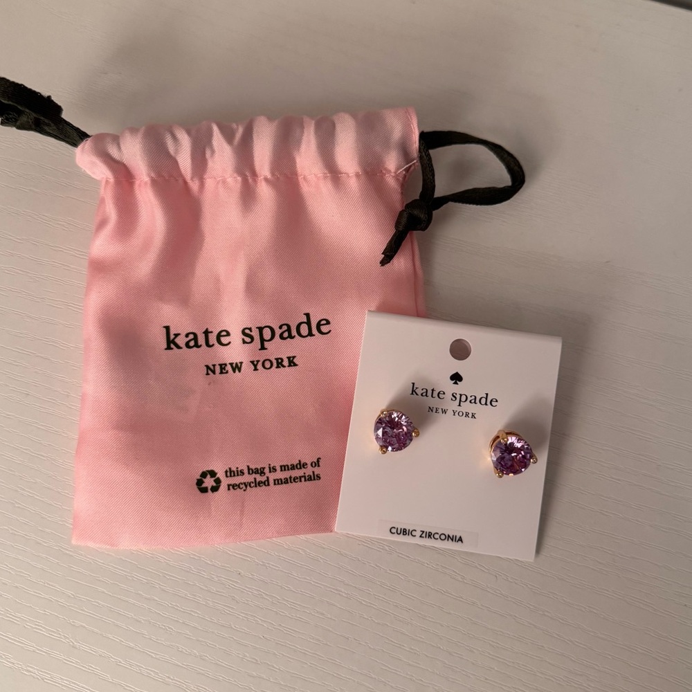 Kate Spade Lavender Cubic Zirconia Earrings